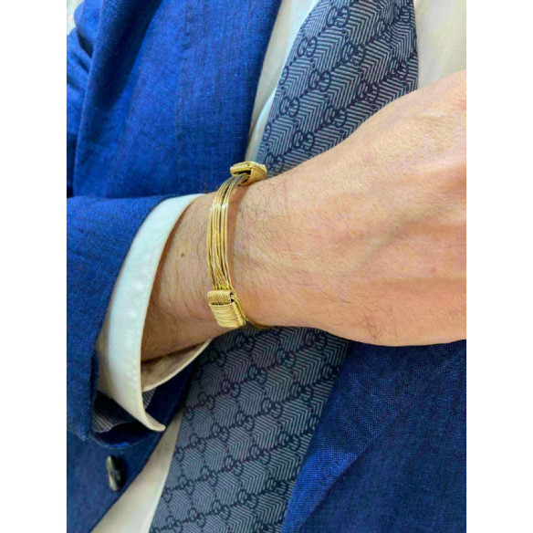 Pulsera Oro Amarillo Nudo Corredera 10 Hilos - ARMBäNDER