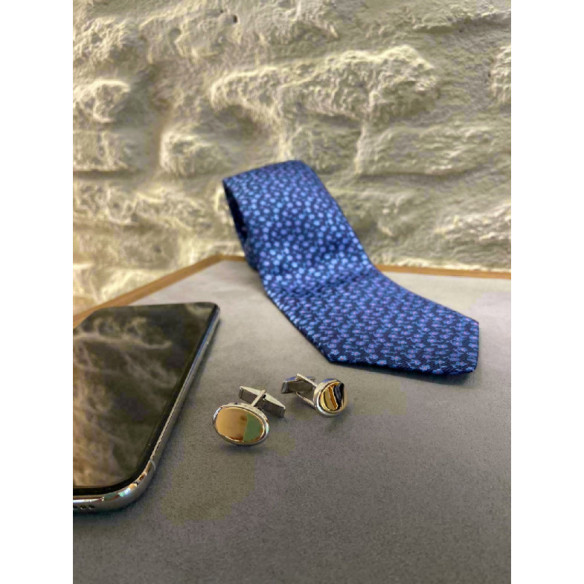 Gemelli in argento e oro - Gemelos para Grabar