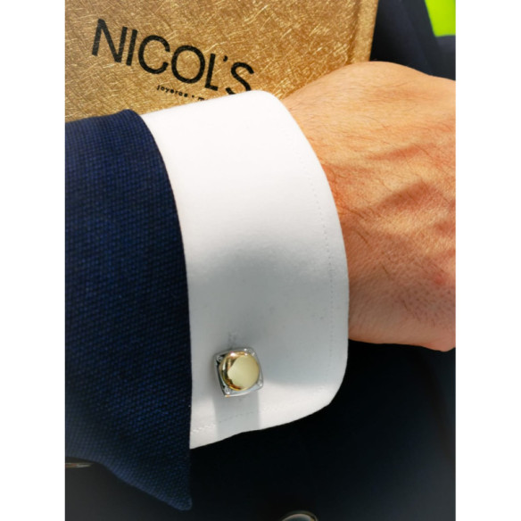 Twins Silver and Gold GRABABLE - Cufflinks to Engrave