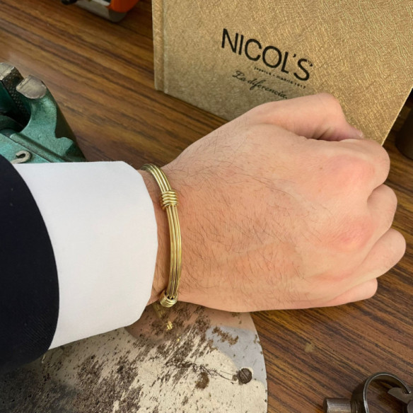 Men's Gold Bracelet TESEO 6mm - Man Bracelets