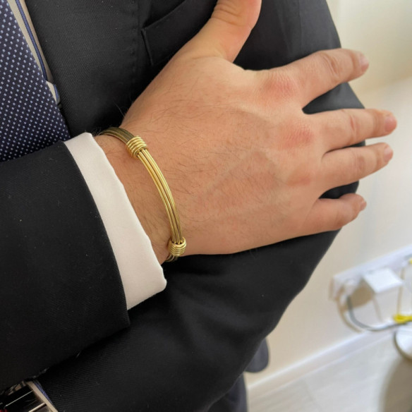 Men's Gold Bracelet TESEO 6mm - Man Bracelets