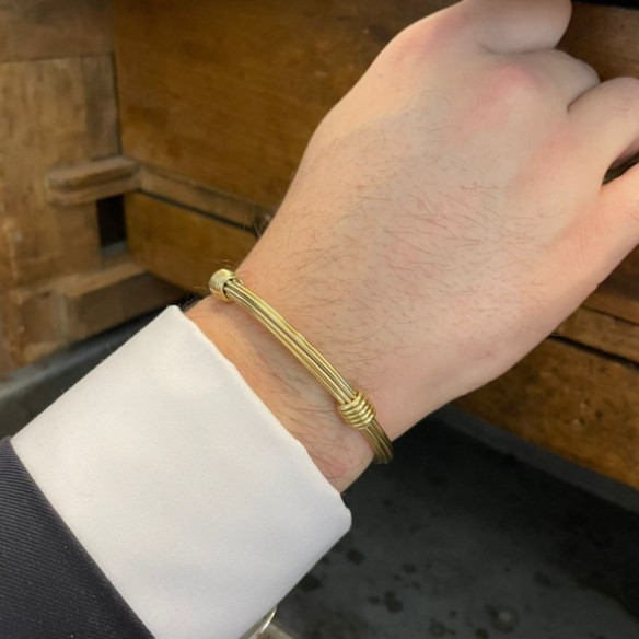 Men's Gold Bracelet TESEO 6mm - Man Bracelets