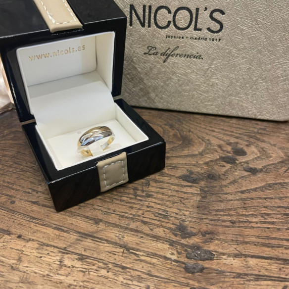Minimalist Gold Ring Double Wave - Golden rings without stones