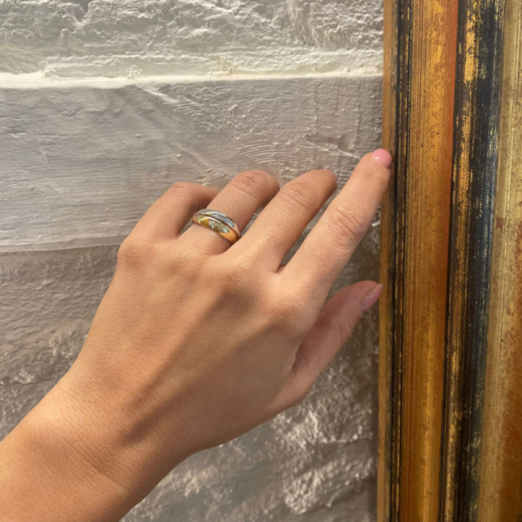Anillo Oro Minimalista Onda Doble - Anillos de Oro Sin Piedras