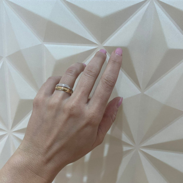 Anillo Oro Minimalista Onda Doble - Anillos de Oro Sin Piedras