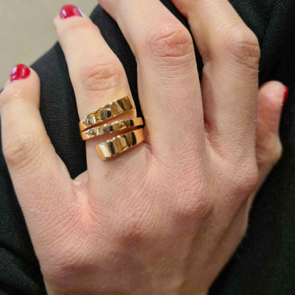 Golden Rose Ring - Goldene Ringe ohne Steine