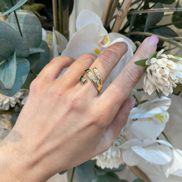 Anillo Tribanda Cuadrada Oro Amarillo - Anéis de ouro sem pedras