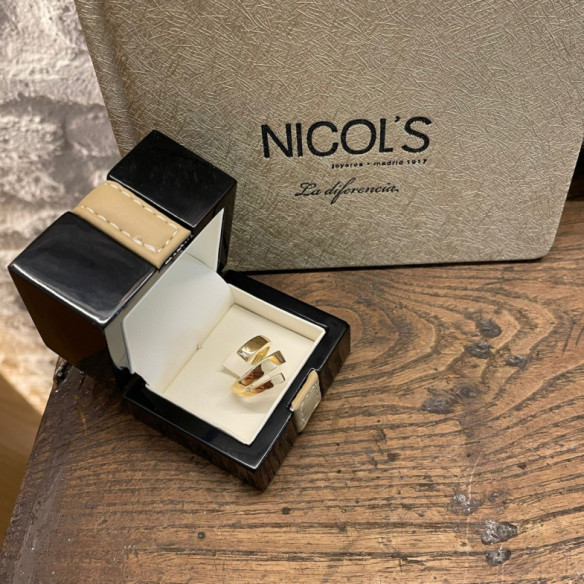 Anillo Tribanda Cuadrada Oro Amarillo - Bagues d'or sans pierres