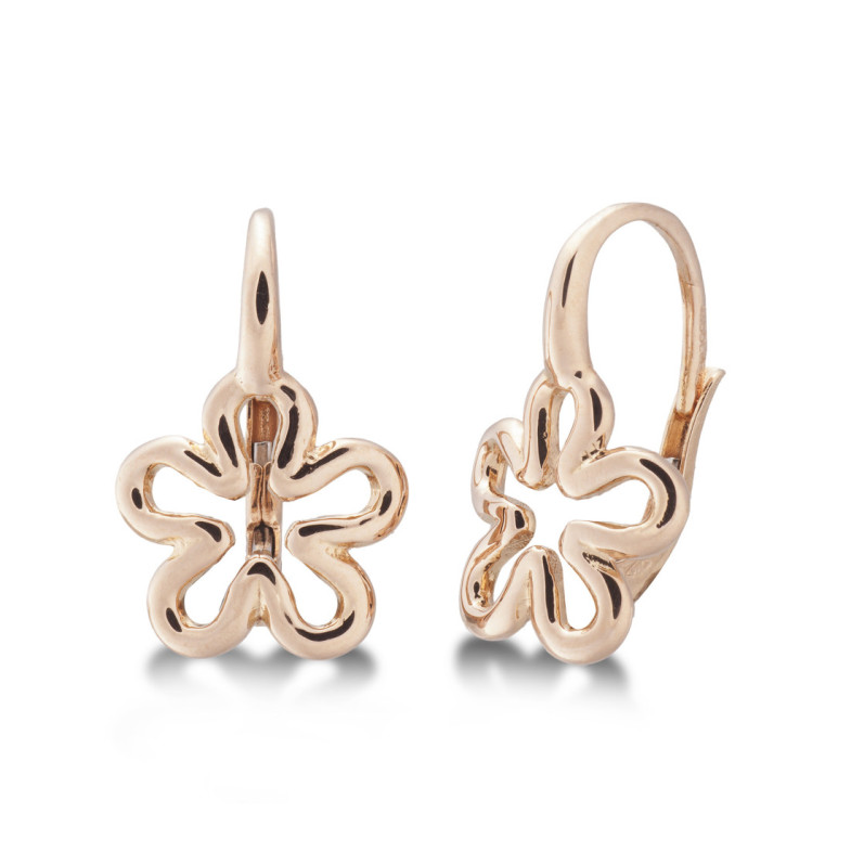 BASIC gold earrings GOLD FLOR FINA - Short