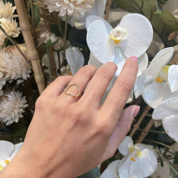 Anillo Oro Silueta Corazón - Anillos de Oro Sin Piedras