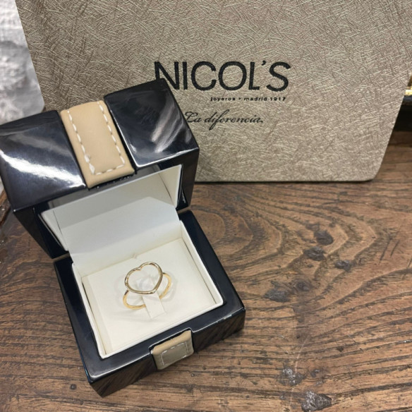 Anillo Oro Silueta Corazón - Anillos de Oro Sin Piedras