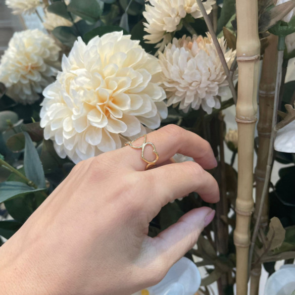 Anillo Oro Silueta 5 Corazones - Goldene Ringe ohne Steine