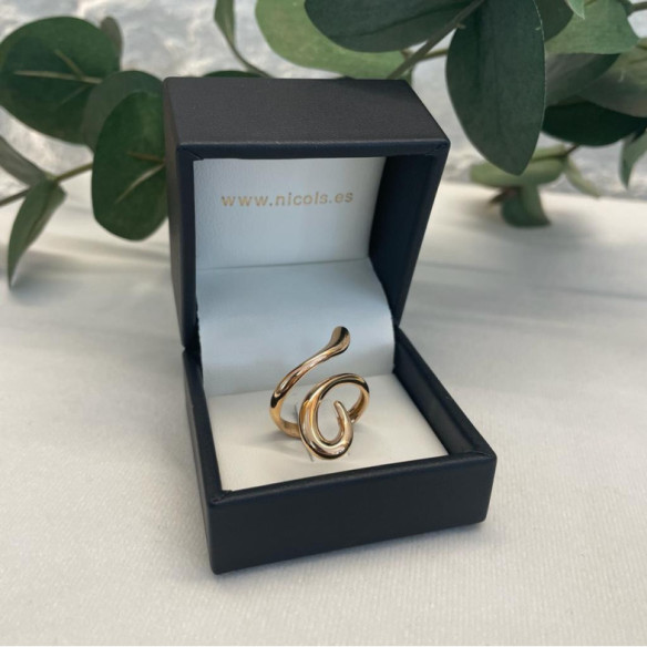 Anillo Oro Basic Gold Latigo Enfrentado - Anillos de Oro Sin Piedras