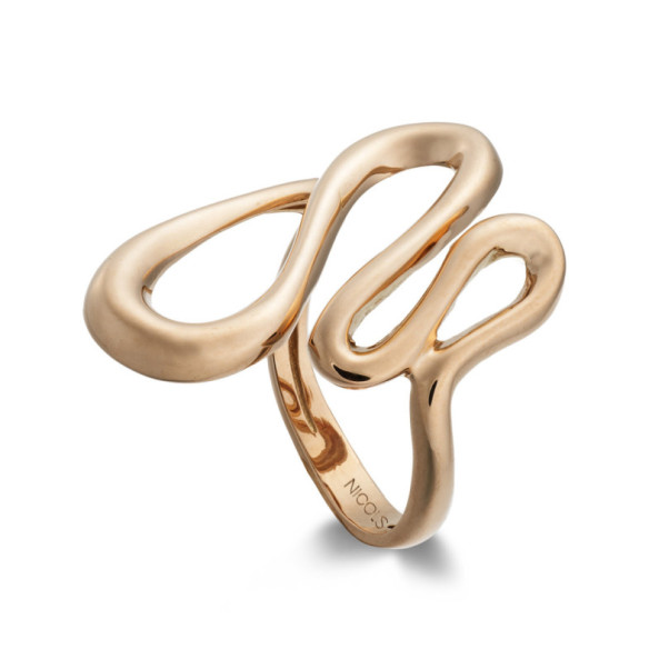 Anillo Oro Basic Gold Latigo Cuatro Ondas - ANILLOS