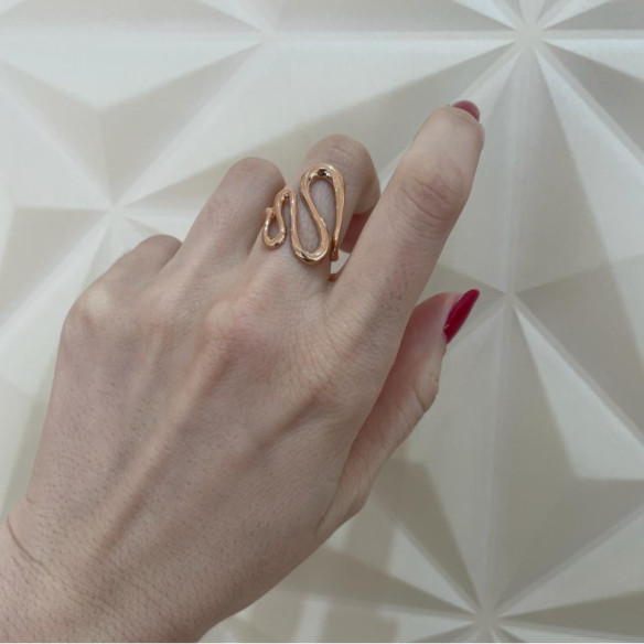 Anello in oro Basic Gold Latigo a quattro onde - ANELLI