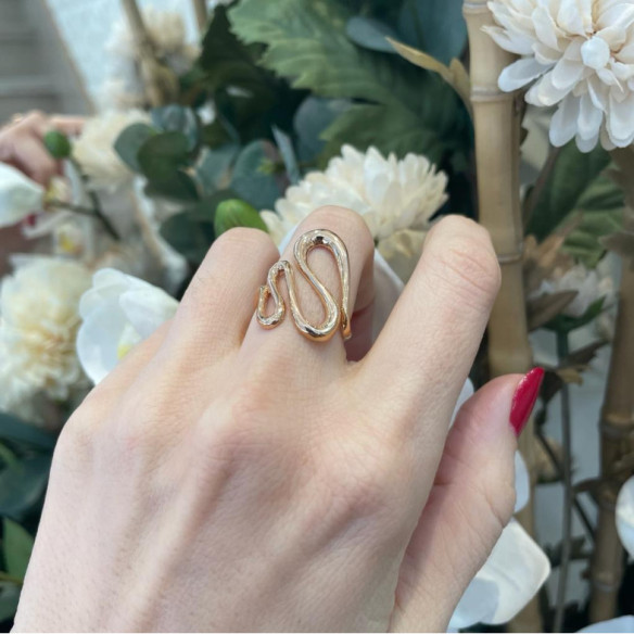 Anello in oro Basic Gold Latigo a quattro onde - ANELLI