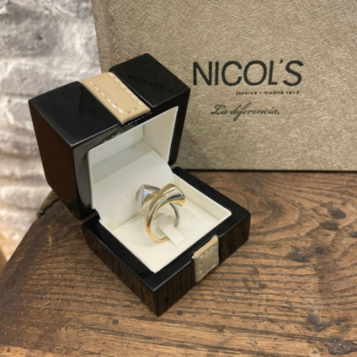 Ring Ihr und ich Maxi Gelb Gold und Weiß - Goldene Ringe ohne Steine 2