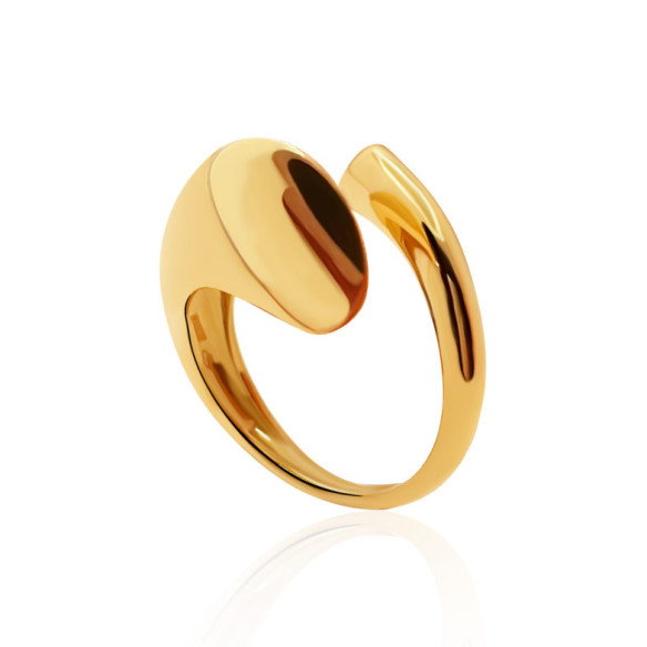 Anillo Oro Amarillo Tu Y Yo Látigo - Anillos de Oro Sin Piedras