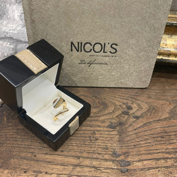 Anillo Oro Amarillo Tu Y Yo Látigo - Anillos de Oro Sin Piedras