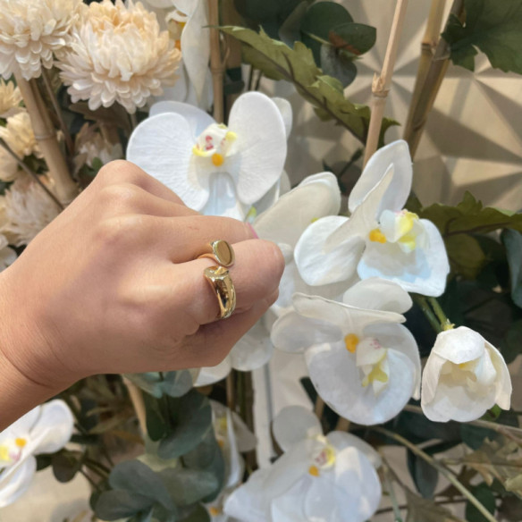 YOU AND ME MIDI Ring Yellow Gold - Golden rings without stones
