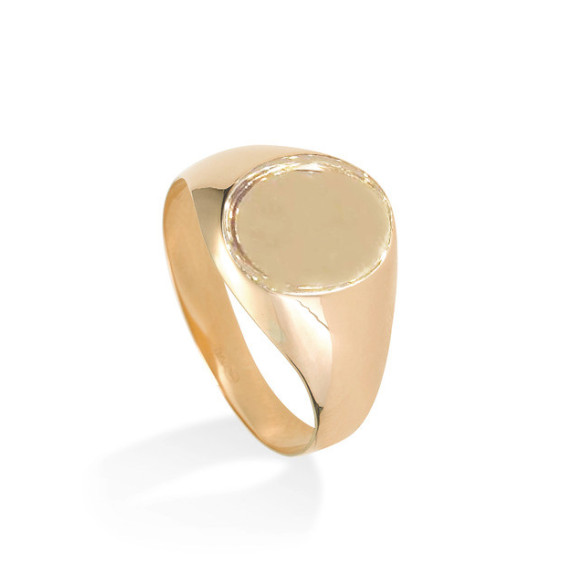 Sello Oro Rosa Oval Grabable - Anillos de Hombre Sellos