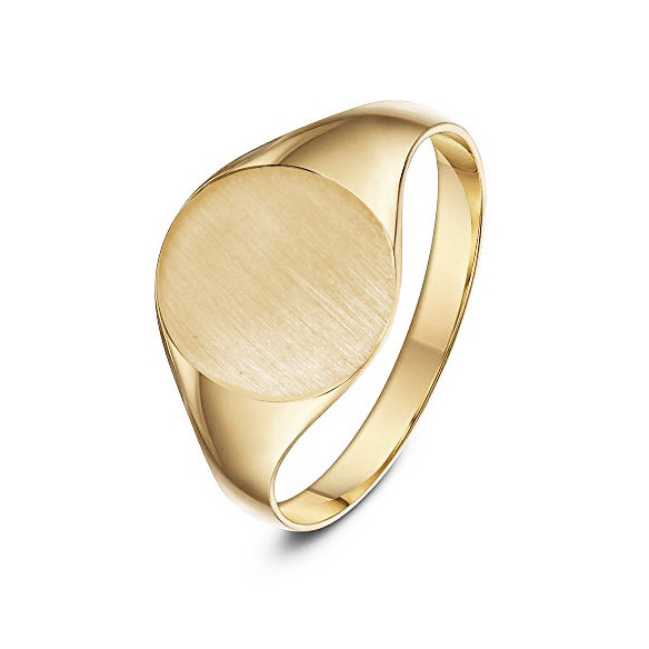 Sello Oro Rosa Mate Redondo Clasico - Anillos de Hombre Sellos