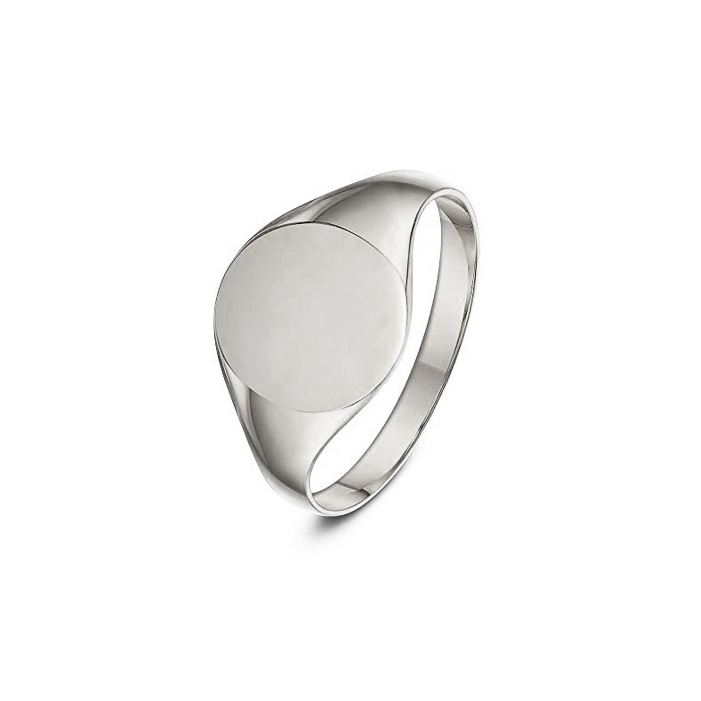 Vintage White Gold Seal Round - Man rings stamps