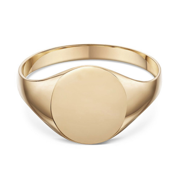 Sello Oro Rosa Redondo Vintage - Anillos de Hombre Sellos