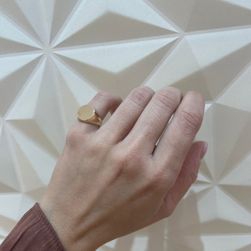 Anillo Sello Oro Amarillo Redondo Vintage - diseños actuales 2