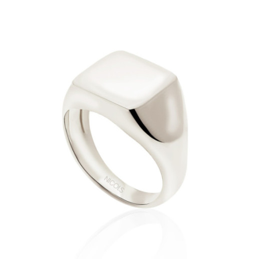 Sello Oro Blanco Mujer Cuadrado Vintage - vintage-Designs