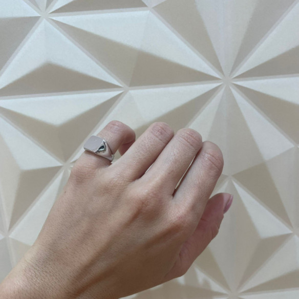 Sello Oro Blanco Mujer Cuadrado Vintage - vintage-Designs
