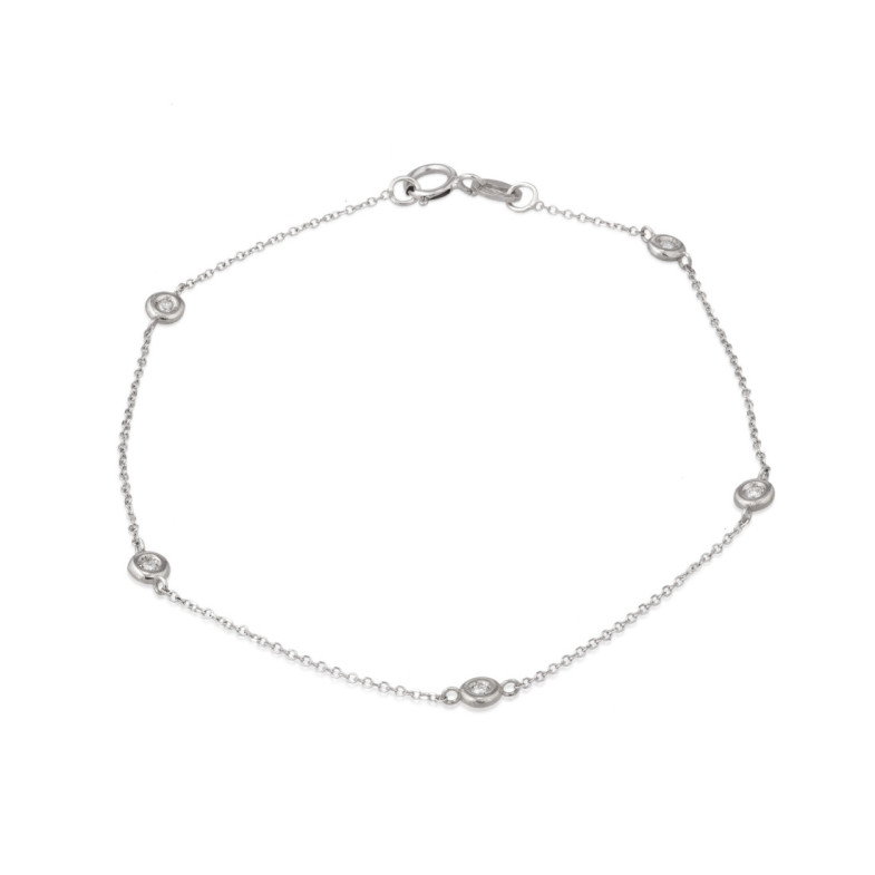 Pulsera Oro Diamantes 5 Spot - PULSERAS