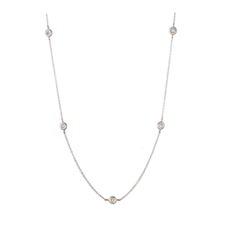 Collana d'oro diamanti 5 Spot - Collane di diamante