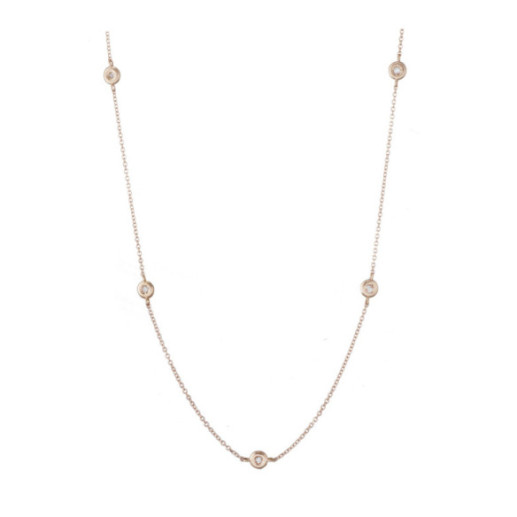 Gold Halskette Diamanten 5 Spot - Diamant Halsketten