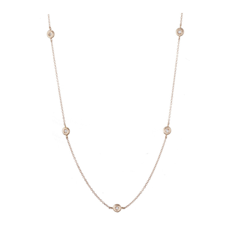 Collana d'oro diamanti 5 Spot - Collane di diamante