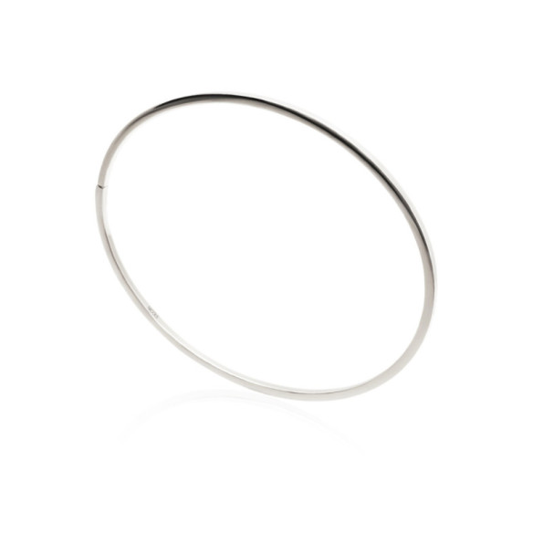 Pulsera Tubo Cuadrado Oro Blanco - Brazaletes de Oro