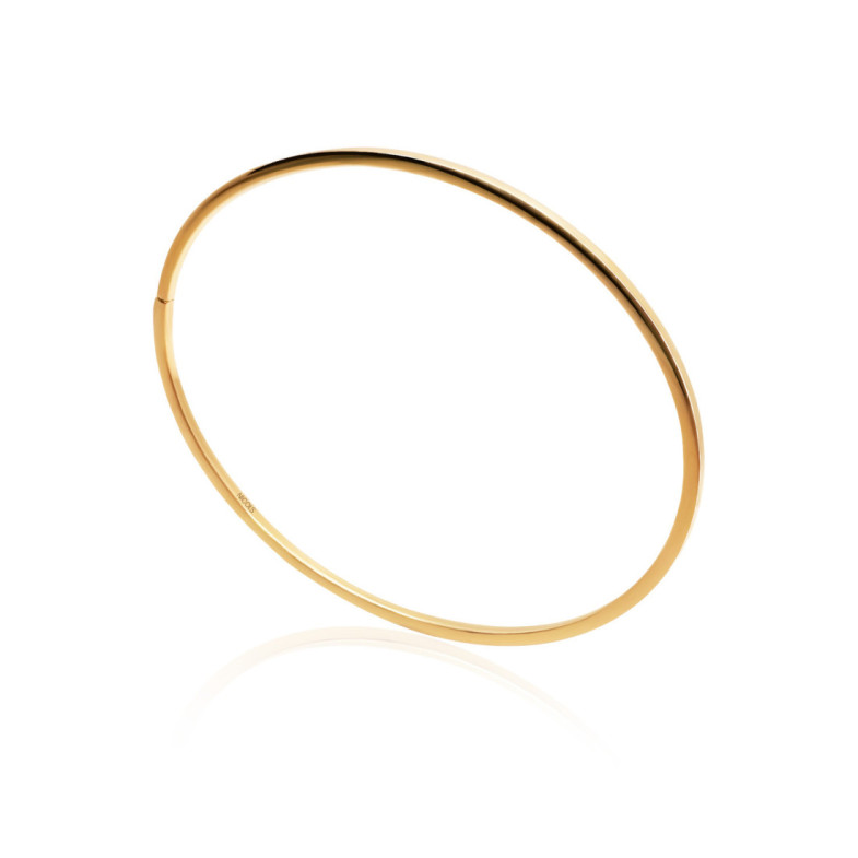 Pulsera Tubo Cuadrado Oro Amarillo - Brazaletes de Oro