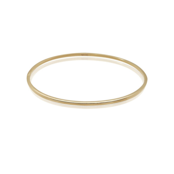 Pulsera Tubo Cuadrado Oro Amarillo - Brazaletes de Oro
