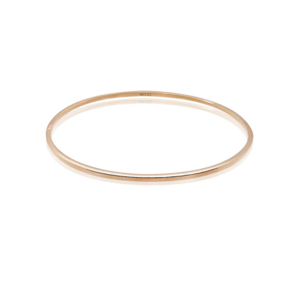 Pulsera Tubo Cuadrado Oro Rosa - Braccialetti d'oro