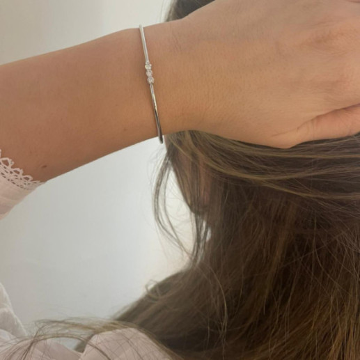 Pulsera Ob D Tubo Cierre.Ciego 2Mm 3D - Gold bracelets 2