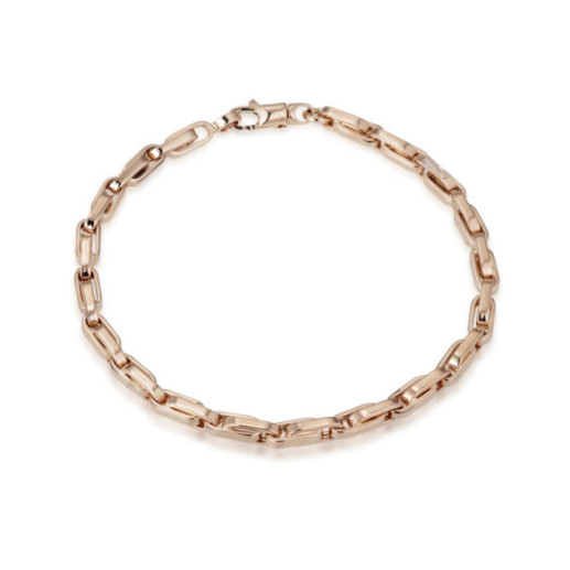 Gold Armband Pink 18K täglich 18Cm - Goldene Armbänder ohne Steine