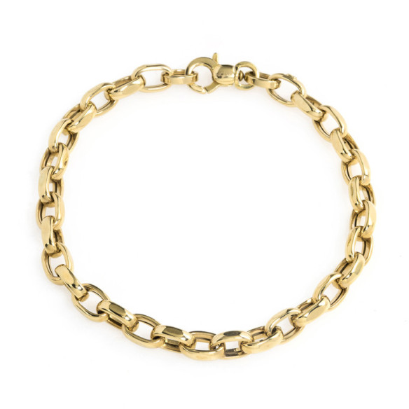 Gerades Gliederarmband aus 18-karätigem Gold, 9 x 6 cm - Mannschmuck