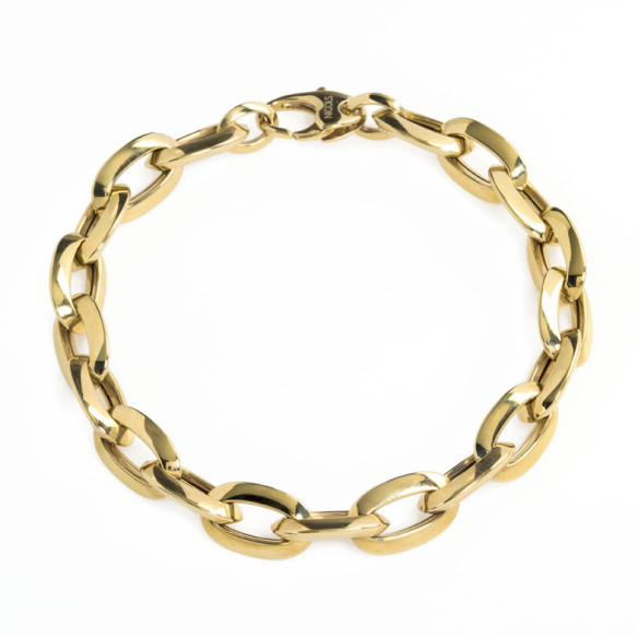 Bracciale in oro 18K Eslabon Bisel 15X9 - BRACCIALI