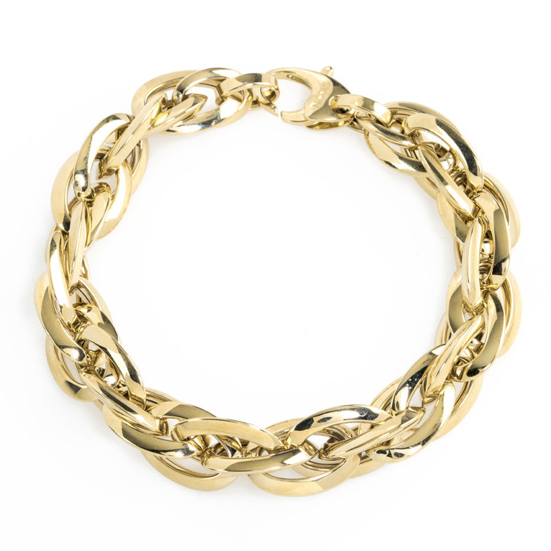 Bracciale in oro 18K Eslabon Triple 15X12 - BRACCIALI