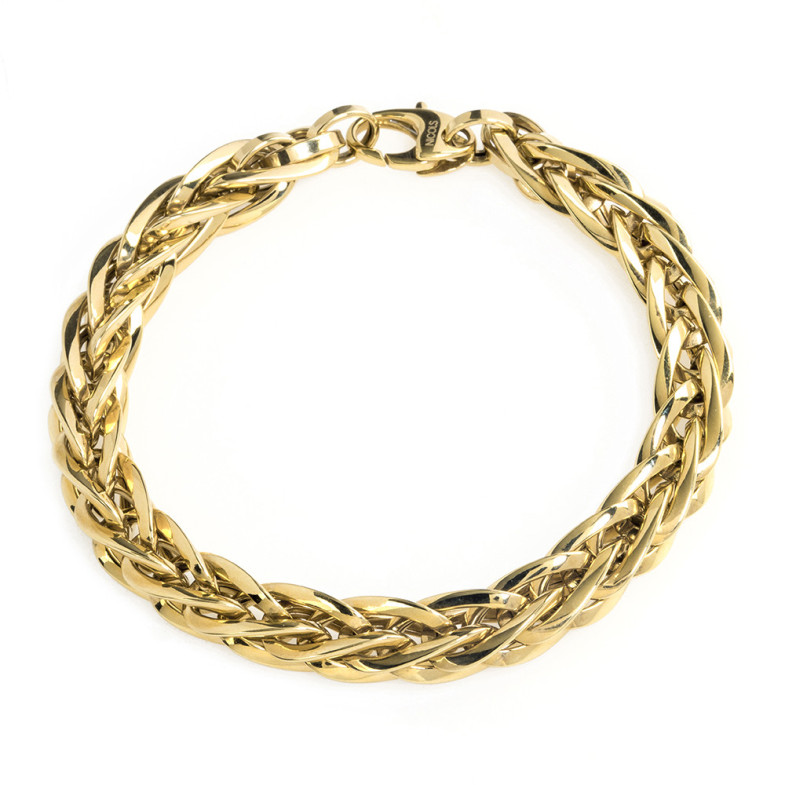 Pulsera Oro 18K Eslabon Trenza - Bracelets dorés sans pierres