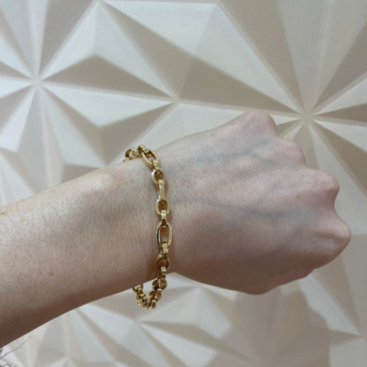 Pulsera Oro 18K Forsada Oval Daily - Pulseras de Oro Sin Piedras 2