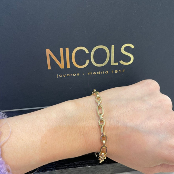 Braccialetto in oro 18 carati Porsoadada ovale quotidiano - Braccialetti dorati senza pietre