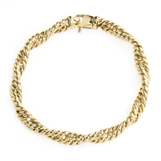 Pulsera Oro 18K Doble Cordón Retorcido - PULSERAS