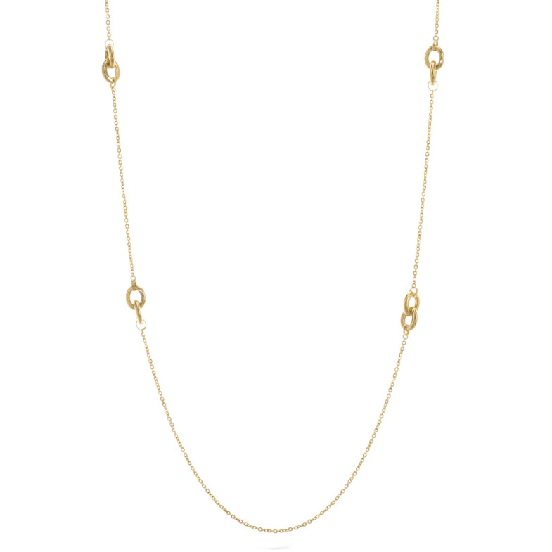 Gargantilla Oro Anillos Entrelazados Múltiple Amor Libre - COLGANTES