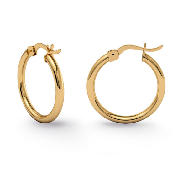 Ohrringe Aro Criolla Basic Gold 15mm Gelbgold - reifen